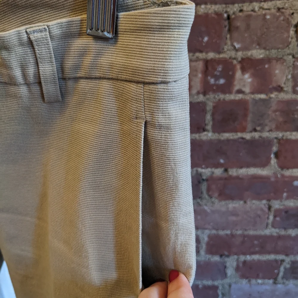 Piazza Sempione Christina  Front Pleat Beige Trousers IT 40 - Picture 3 of 8